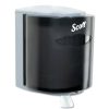 Facility Maintenance & Supplies Scott | Scott 09989 10.3 In. X 9.3 In. X 11.9 In. Roll Control Center Pull Towel Dispenser - Smoke/Gray