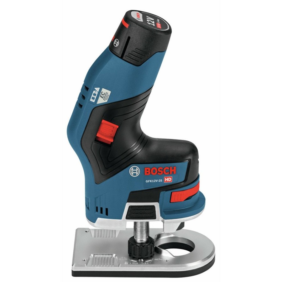 Power Tools Bosch Compact Routers | Factory Reconditioned Bosch Gkf12V-25N-Rt 12V Max Brushless Lithium-Ion 1/4 In. Cordless Palm Edge Router (Tool Only)