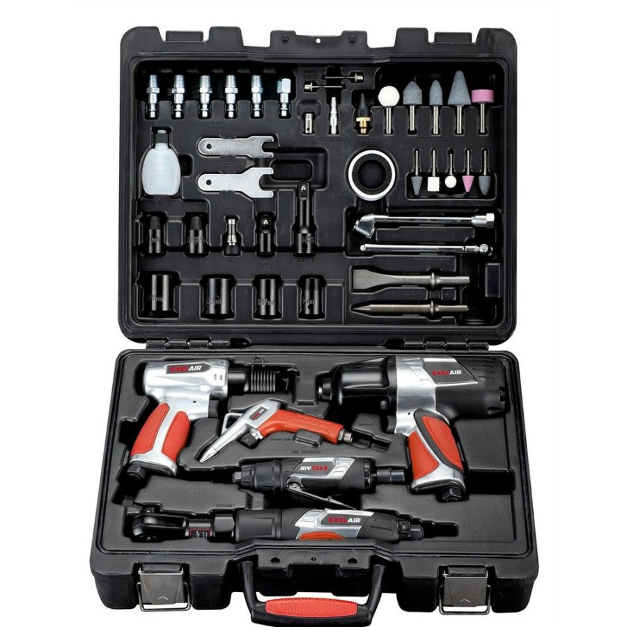 Air Tools And Equipment Milton Industries Air Impact Wrenches | Milton Industries Ex4405Kit 44-Piece Exelair Professional Air Tool Accessory Kit