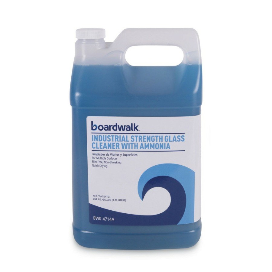 Facility Maintenance & Supplies Boardwalk Cleaners | Boardwalk 585600-41Essn 1 Gallon Bottle Industrial Strength Glass Cleaner With Ammonia (4/Carton)