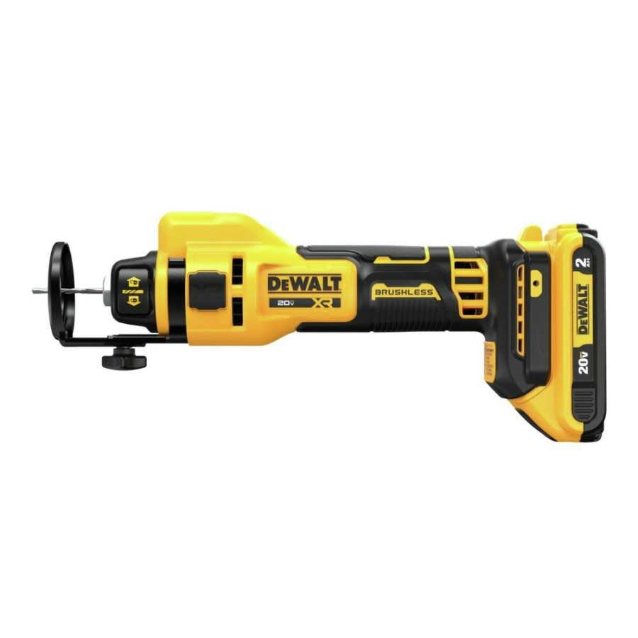 Power Tools Dewalt Cut Off Grinders | Dewalt Dce555D2 20V Xr Max Brushless Lithium-Ion Cordless Drywall Cut-Out Tool Kit With 2 Batteries (2 Ah)