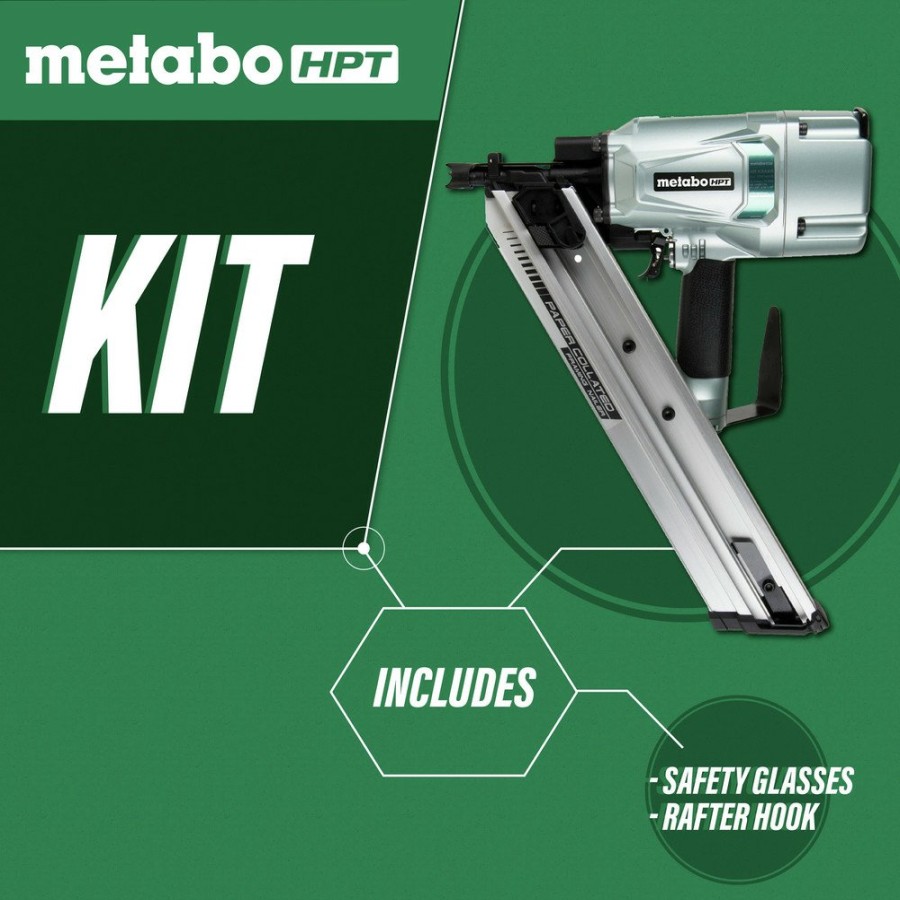 Power Tools Metabo HPT Nailers | Metabo Hpt Nr83Aa5M 3-1/4 In. Paper Strip Framing Nailer