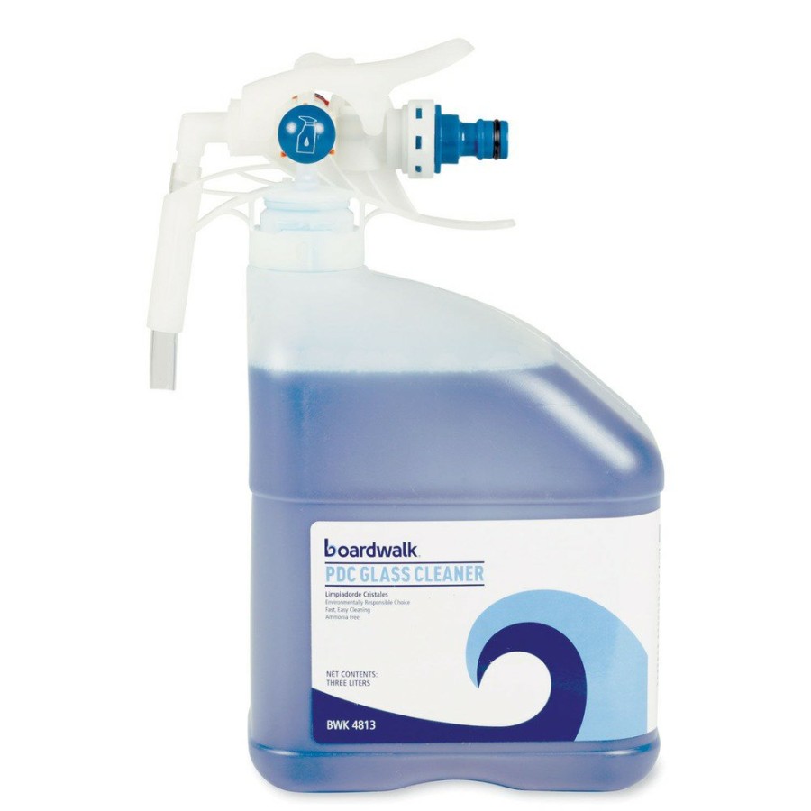 Facility Maintenance & Supplies Boardwalk Cleaners | Boardwalk Bwk 4813Ea 3 Liter Bottle Pdc Glass Cleaner