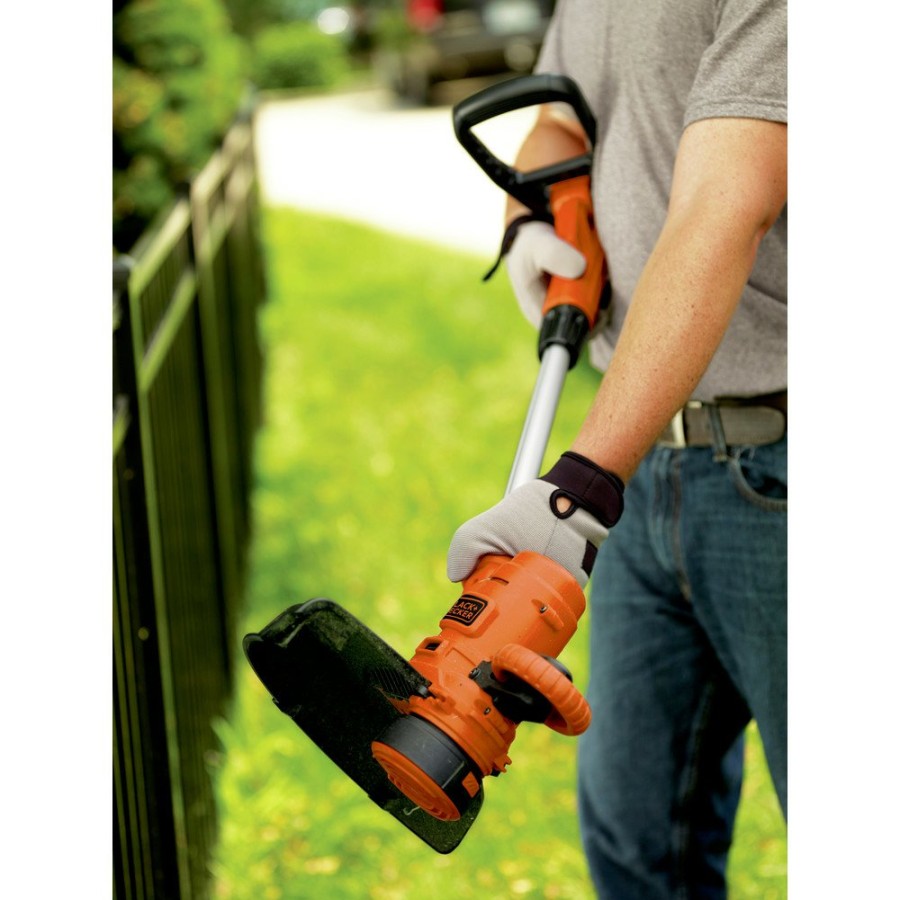 Outdoor Power Tools & Equipment Black & Decker String Trimmers | Black & Decker Gh900 120V 6.5 Amp Brushed 14 In. Corded Trimmer/Edger