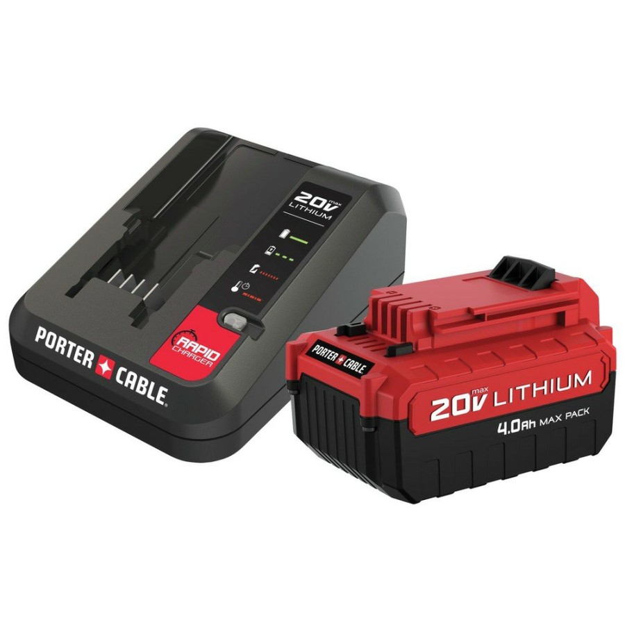 Batteries & Chargers Porter-Cable | Porter-Cable Pcc685Lck 20V Max 4 Ah Lithium-Ion Battery And Rapid Charger Starter Kit