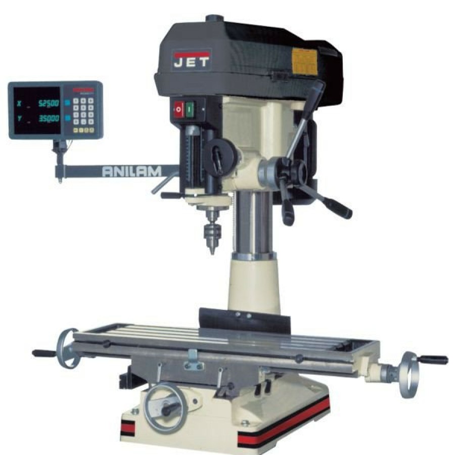 Metalworking Tools JET | Jet Jmd-15 Milling/Drilling Machine With Newall C80 Dro Installed