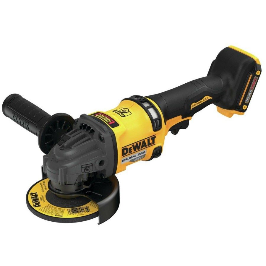 Power Tools Dewalt Angle Grinders | Factory Reconditioned Dewalt Dcg418Br Flexvolt 60V Max Brushless Lithium-Ion 4-1/2 In. - 6 In. Cordless Grinder With Kickback Brake (Tool Only)