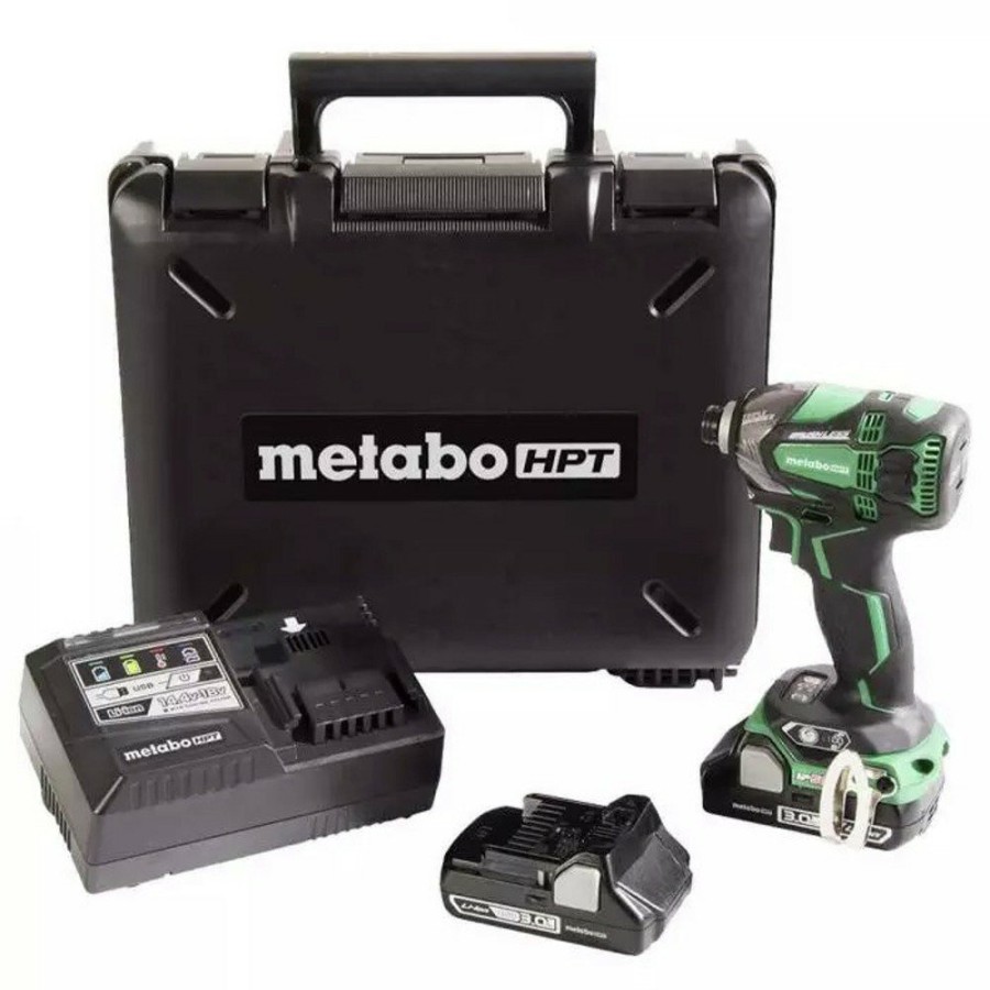 Power Tools Metabo HPT Impact Drivers | Metabo Hpt Wh18Dcm 18V Multivolt Lithium-Ion Cordless Triple Hammer Bolt Impact Driver Kit