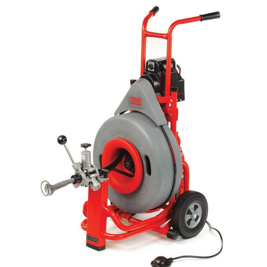 Plumbing And Drain Cleaning Ridgid | Ridgid K-7500 C-100 3/4 In. X 100 Ft. Wheeled Drum Machine