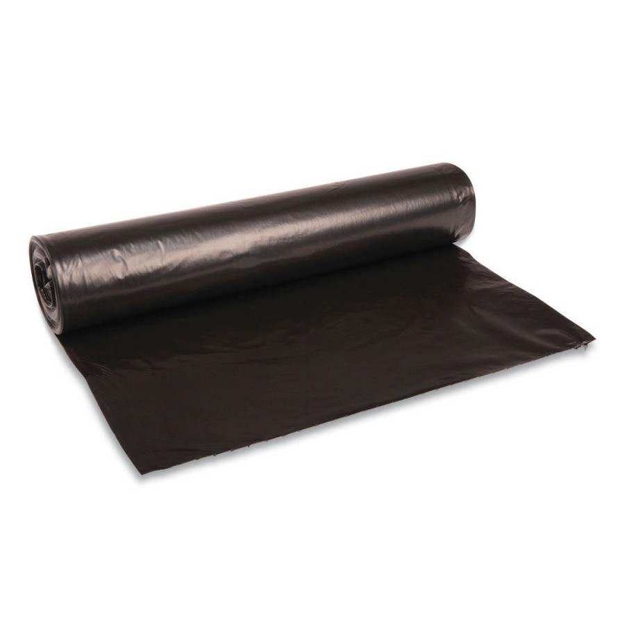 Facility Maintenance & Supplies Boardwalk | Boardwalk Bwk527 40 In. X 48 In. 45 Gal. 1 Mil Recycled Low-Density Polyethylene Can Liners - Black (100/Carton)