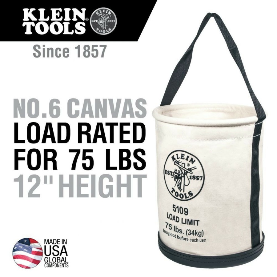 Tool Storage Klein Tools | Klein Tools 5109 15 In. 1 Compartment Wide-Opening Straight Wall Bucket