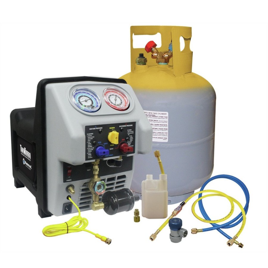 Automotive Mastercool Air Conditioning Recovery Recycling Equipment | Mastercool 69365 115V Twin Turbo Refrigerant Recovery System Kit