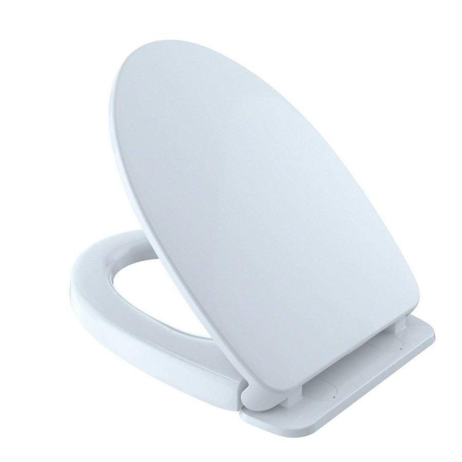 Bath TOTO | Toto Ss124#01 Softclose Non Slamming, Slow Close Elongated Toilet Seat And Lid (Cotton White)