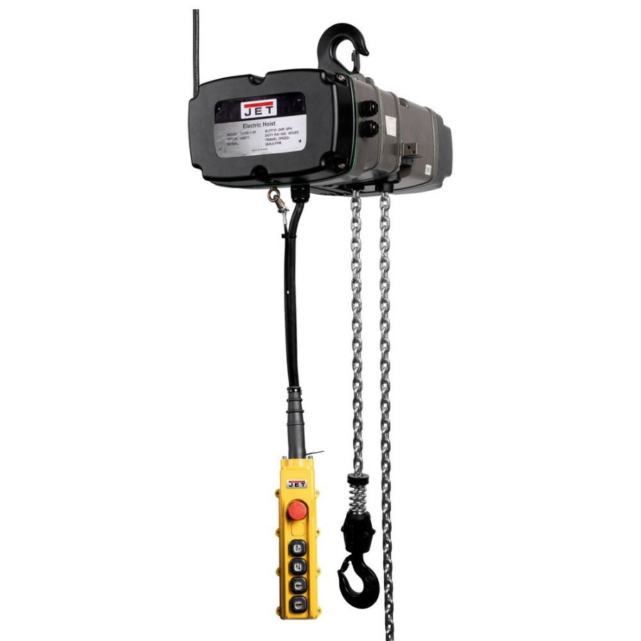 Material Handling JET | Jet 144003 460V 6.9 Amp Ts Series 2 Speed 1/2 Ton 20 Ft. Lift 3-Phase Electric Chain Hoist