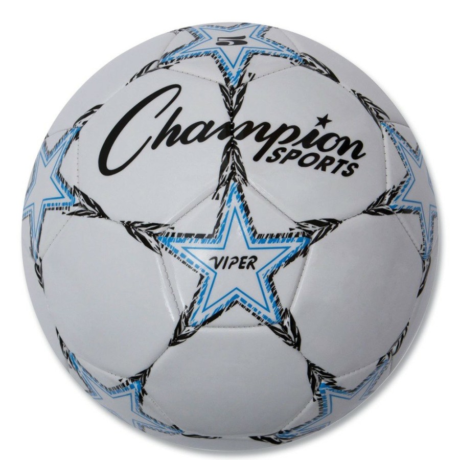 Outdoor Champion Sports | Champion Sports Viper5 8.5 In. - 9 In. No. 5 Viper Soccer Ball - White