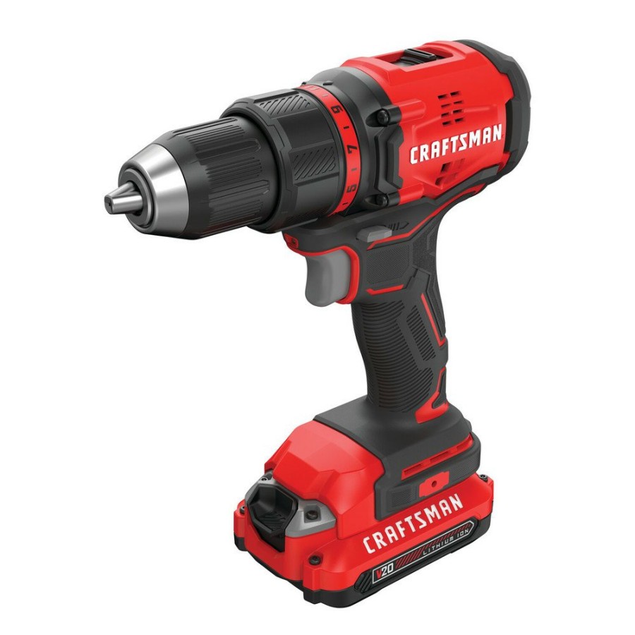 Power Tools Craftsman Drill Drivers | Craftsman Cmcd710C2 20V Max Brushless Lithium-Ion 1/2 In. Cordless Drill Driver Kit (1.5 Ah)