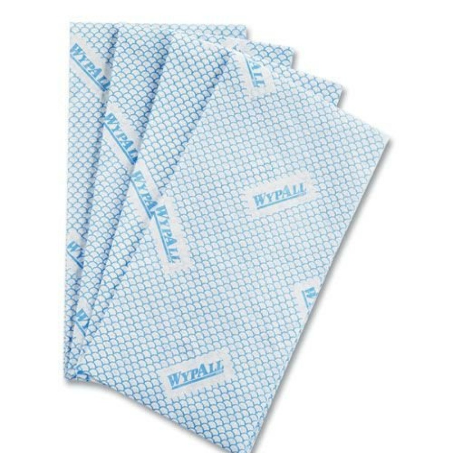 Facility Maintenance & Supplies WypAll Cleaning Tools | Wypall 51633 100/Carton 12.5 In. X 23.5 In. Heavy-Duty Foodservice Cloths - Blue