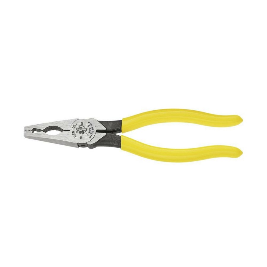 Hand Tools Klein Tools | Klein Tools D333-8 Conduit Locknut And Reaming Pliers - Yellow Handle