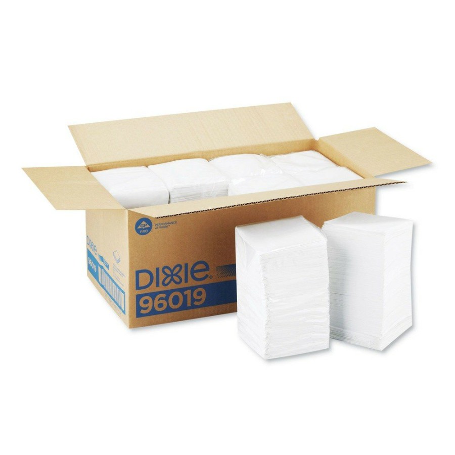 Facility Maintenance & Supplies Georgia Pacific Professional | Georgia Pacific Professional 96019 9-1/2 In. X 9-1/2 In. Single-Ply Beverage Napkins - White (4000/Carton)