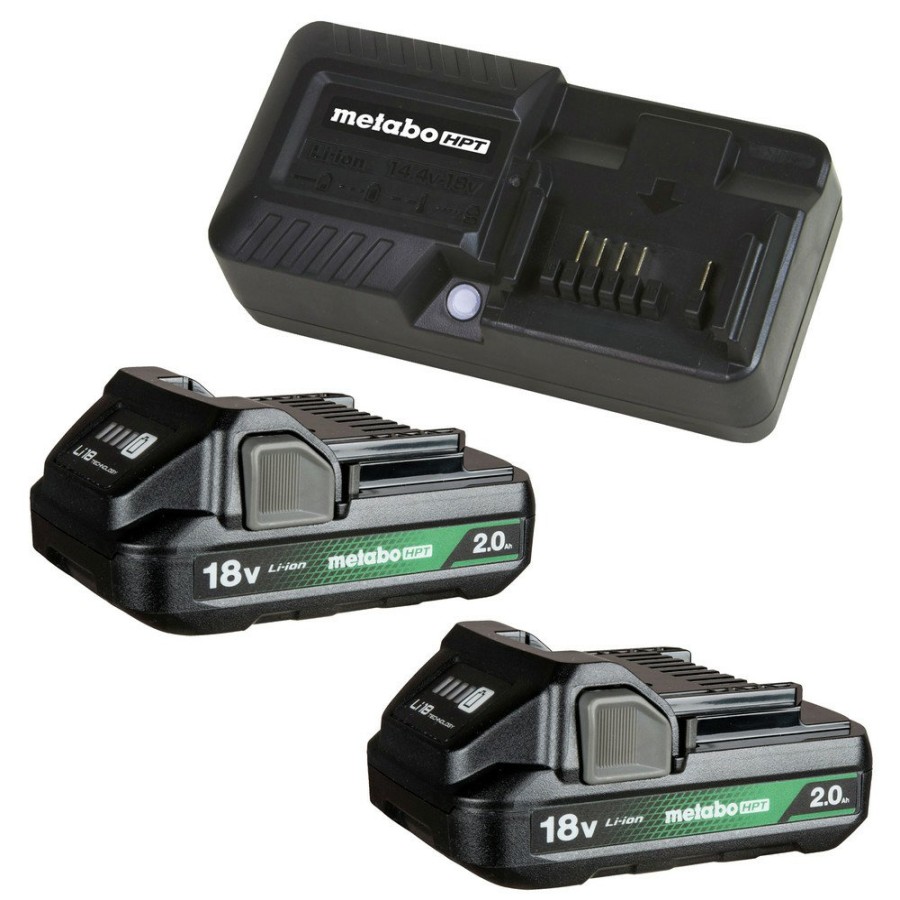 Batteries & Chargers Metabo HPT | Metabo Hpt Uc18Ykslsm (2) 18V 2 Ah Lithium-Ion Batteries With Charger Kit