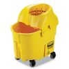 Facility Maintenance & Supplies Rubbermaid Commercial Cleaning Tools | Rubbermaid Commercial Fg759088Yel 35 Qt. Wavebrake Plastic Down-Press Institution Bucket And Wringer Combos - Yellow