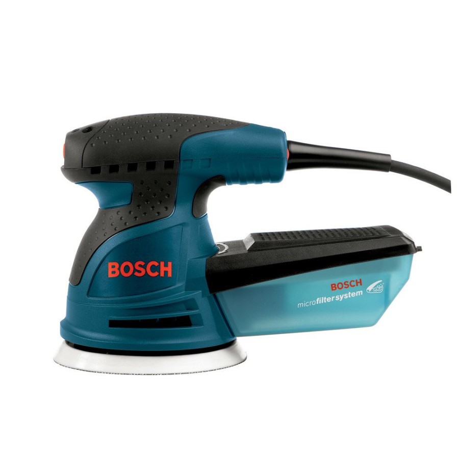 Power Tools Bosch Random Orbital Sanders | Factory Reconditioned Bosch Ros20Vsc-Rt 5 In. Vs Palm Random Orbit Sander Kit With Canvas Carrying Bag