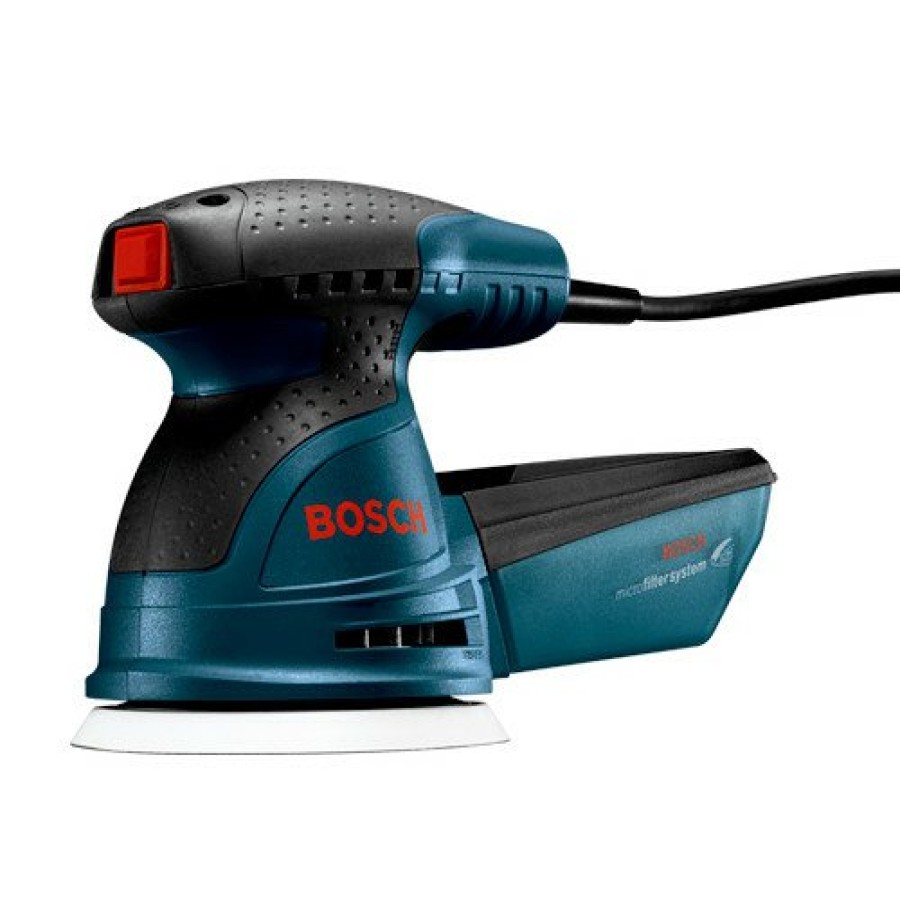 Power Tools Bosch Random Orbital Sanders | Factory Reconditioned Bosch Ros20Vsc-Rt 5 In. Vs Palm Random Orbit Sander Kit With Canvas Carrying Bag