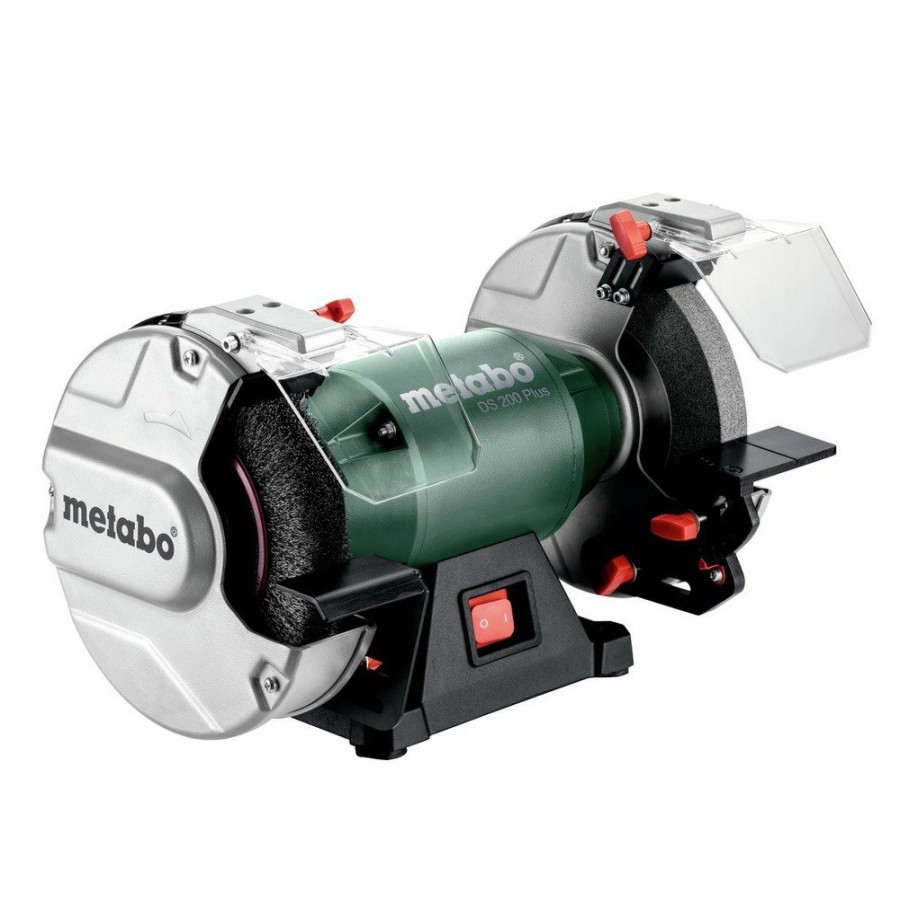 Power Tools Metabo Bench Grinders | Metabo 604200420 Ds 200 Plus 110V - 120V 600 Watts 3600 Rpm 8 In. Corded Heavy-Duty Bench Grinder