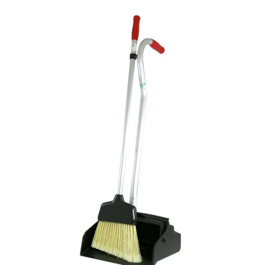 Facility Maintenance & Supplies Unger Cleaning Tools | Unger Edpbr 33 In. X 12 In. Metal Ergo Dustpan With Broom - Red/Silver