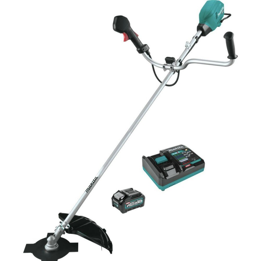 Outdoor Power Tools & Equipment Makita String Trimmers | Makita Gru02M1 40V Max Xgt Brushless Lithium-Ion Cordless Brush Cutter Kit (4 Ah)