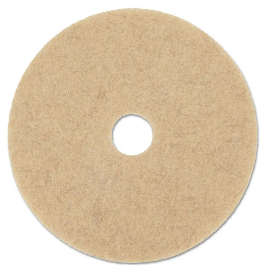 Facility Maintenance & Supplies Boardwalk Cleaning Tools | Boardwalk Bwk4019Nhe 19 In. Diameter Natural Hog Hair Burnishing Floor Pads - Beige (5/Carton)