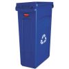 Facility Maintenance & Supplies Rubbermaid Commercial | Rubbermaid Commercial Fg354007Blue 23 Gallon Slim Jim Recycling Plastic Container With Venting Channels - Blue