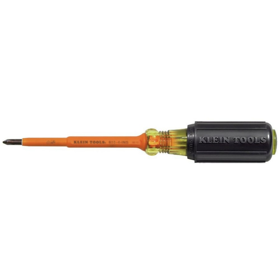 Hand Tools Klein Tools | Klein Tools 6334Ins #1 Phillips Tip 4 In. Round Shank Insulated Screwdriver