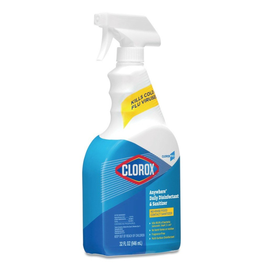 Facility Maintenance & Supplies Clorox Cleaners | Clorox 01698 32 Oz. Spray Bottle Anywhere Hard Surface Sanitizing Spray (12/Carton)