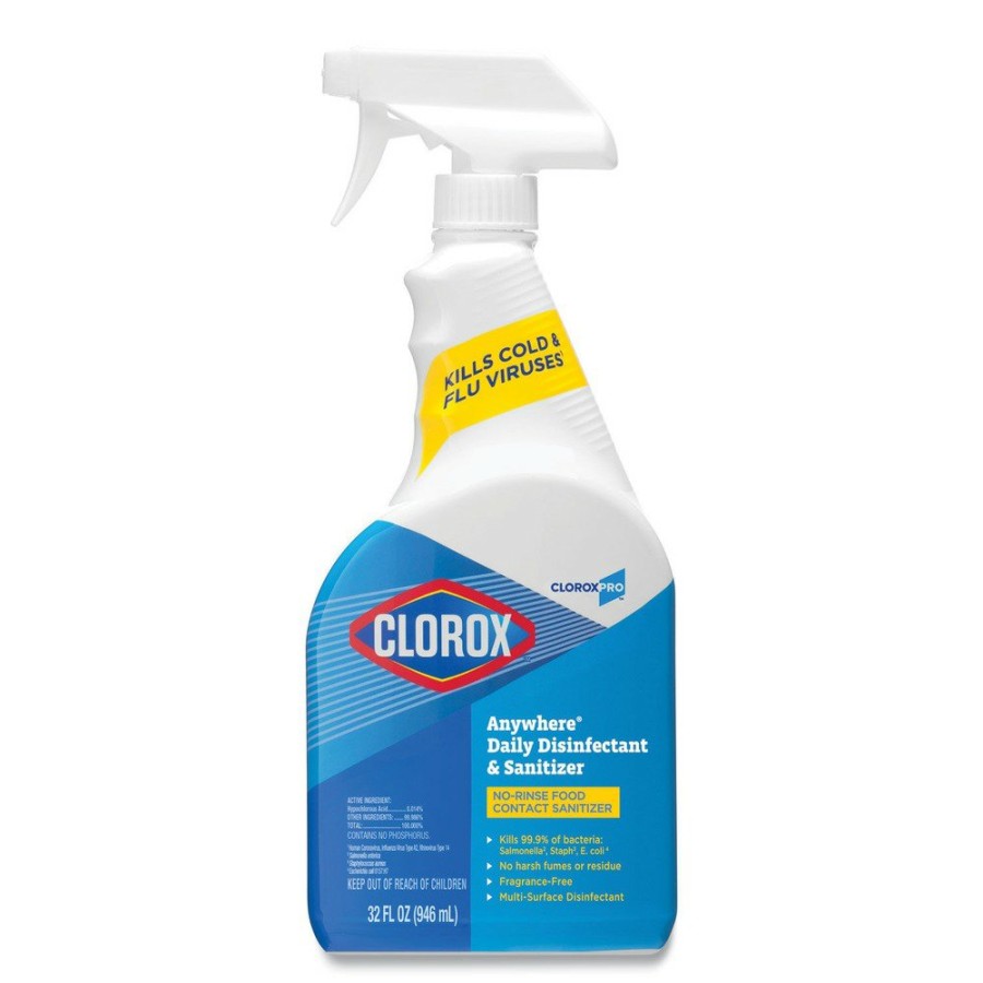 Facility Maintenance & Supplies Clorox Cleaners | Clorox 01698 32 Oz. Spray Bottle Anywhere Hard Surface Sanitizing Spray (12/Carton)