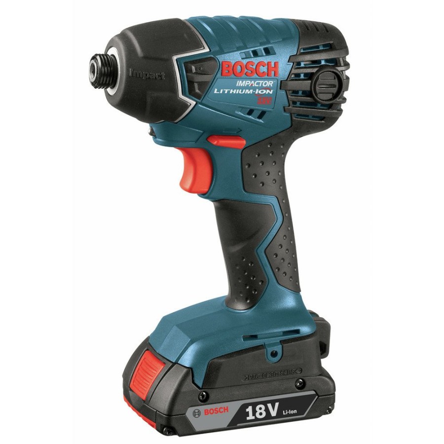 Power Tools Bosch Impact Drivers | Factory Reconditioned Bosch 25618-02-Rt 18V Lithium-Ion 1/4 In. Impact Driver With Slimpack Batteries