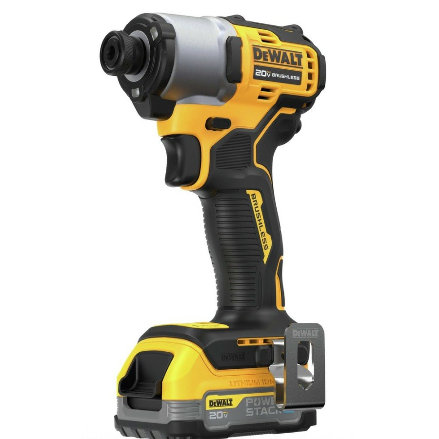 Power Tools Dewalt Impact Drivers | Dewalt Dcf840E1 20V Max Brushless Lithium-Ion 1/4 In. Cordless Impact Driver Kit (1.7 Ah)