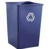 Facility Maintenance & Supplies Rubbermaid Commercial | Rubbermaid Commercial Fg395873Blue 35 Gal. Plastic Square Recycling Container - Blue