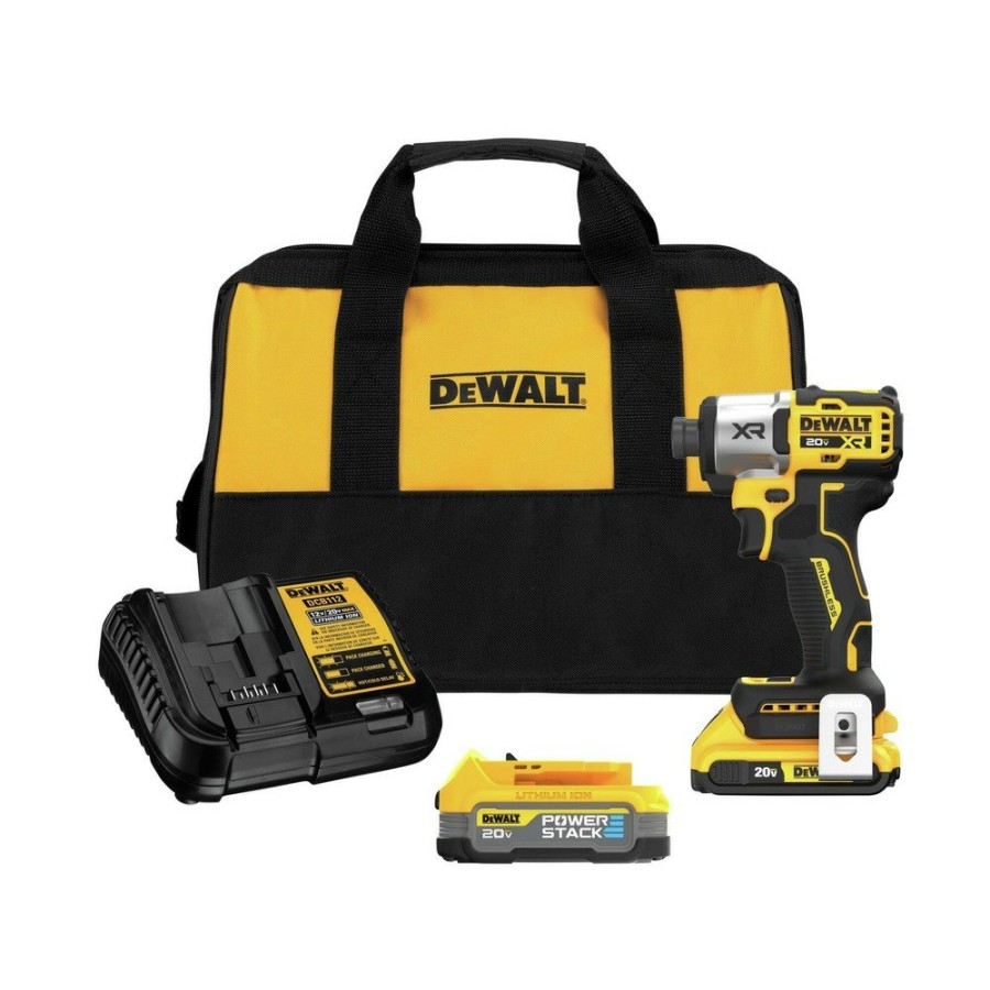 Power Tools Dewalt Impact Drivers | Dewalt Dcf845D1E1 20V Max Xr Brushless 1/4 In. Cordless 3-Speed Impact Driver Kit