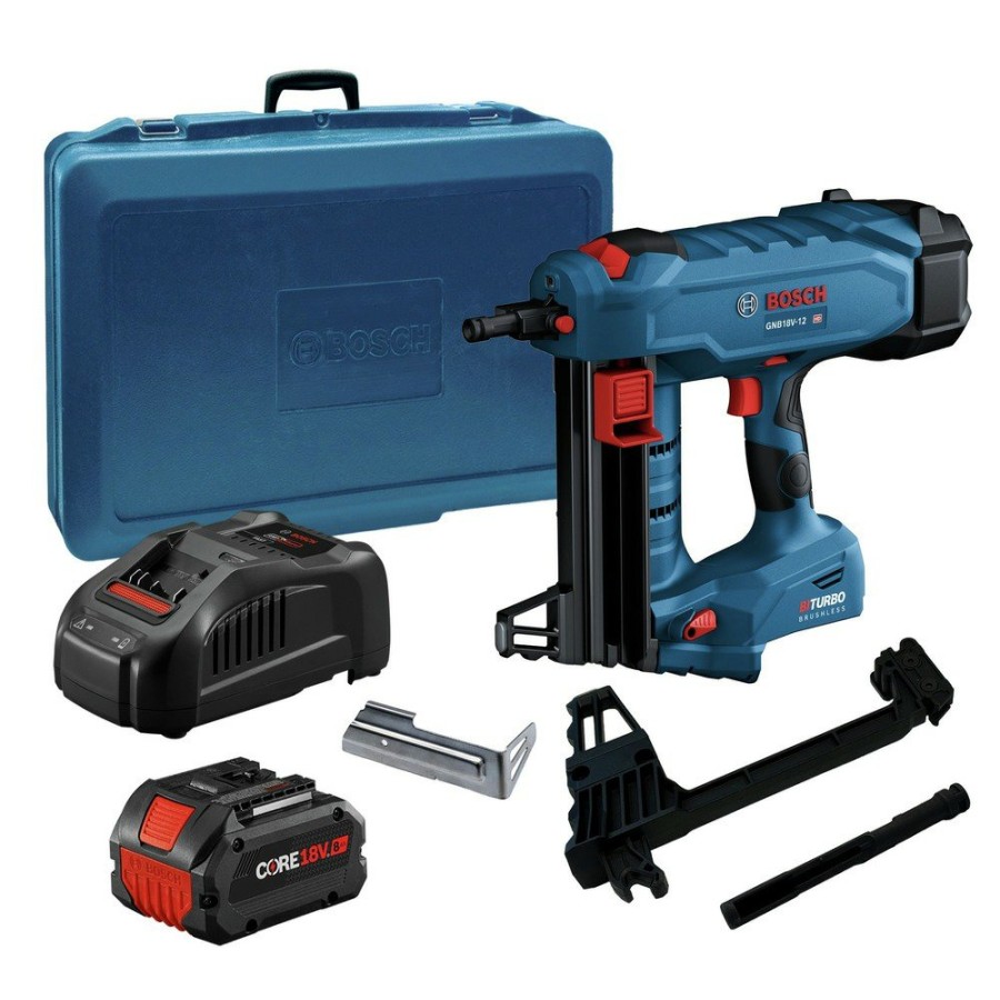 Power Tools Bosch Nailers | Bosch Gnb18V-12K14 Profactor 18V Lithium-Ion Concrete Nailer Kit (8 Ah)