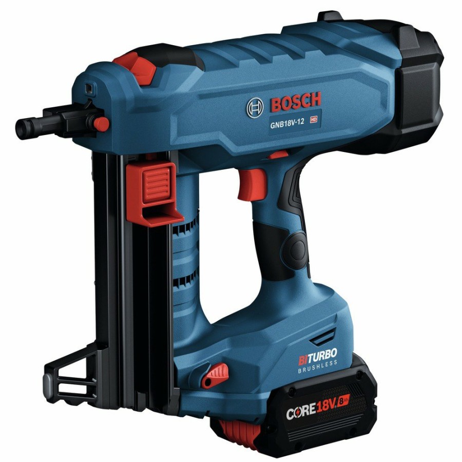 Power Tools Bosch Nailers | Bosch Gnb18V-12K14 Profactor 18V Lithium-Ion Concrete Nailer Kit (8 Ah)