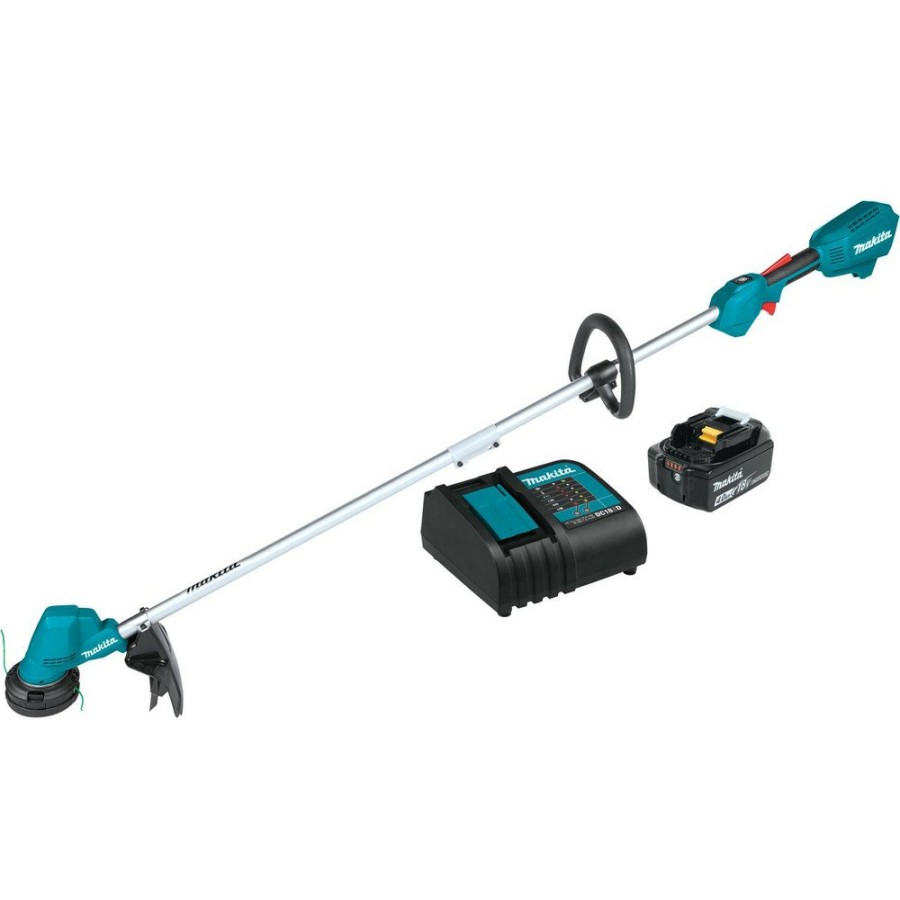 Outdoor Power Tools & Equipment Makita String Trimmers | Makita Xru23Sm1 18V Lxt Brushless Lithium-Ion 13 In. Cordless String Trimmer Kit (4 Ah)