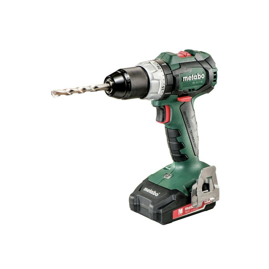 Power Tools Metabo Drill Drivers | Metabo 602325520 18V Bs 18 Lt Bl Lithium-Ion Brushless 1/2 In. Cordless Drill Kit (2 Ah)