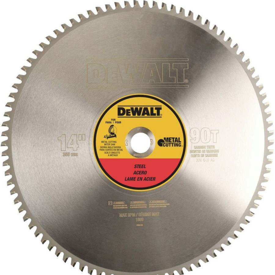 Power Tool Accessories Dewalt Circular Saw Blades | Dewalt Dwa7745 14 In. 90T Light Gauge Ferrous Metal Cutting Saw Blade