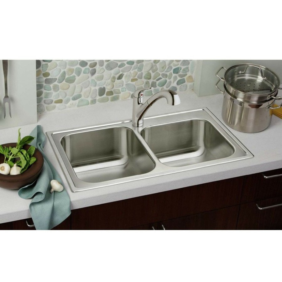 Kitchen Elkay | Elkay D117213 Dayton Top Mount 17 In. X 21-1/4 In. Single Bowl Bar Sink (Stainless Steel)