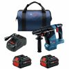 Power Tools Bosch Rotary Hammers | Bosch Gbh18V-24Ck24 18V Brushless Lithium-Ion 1 In. Cordless Sds-Plus Bulldog Rotary Hammer Kit With 2 Batteries (8 Ah)