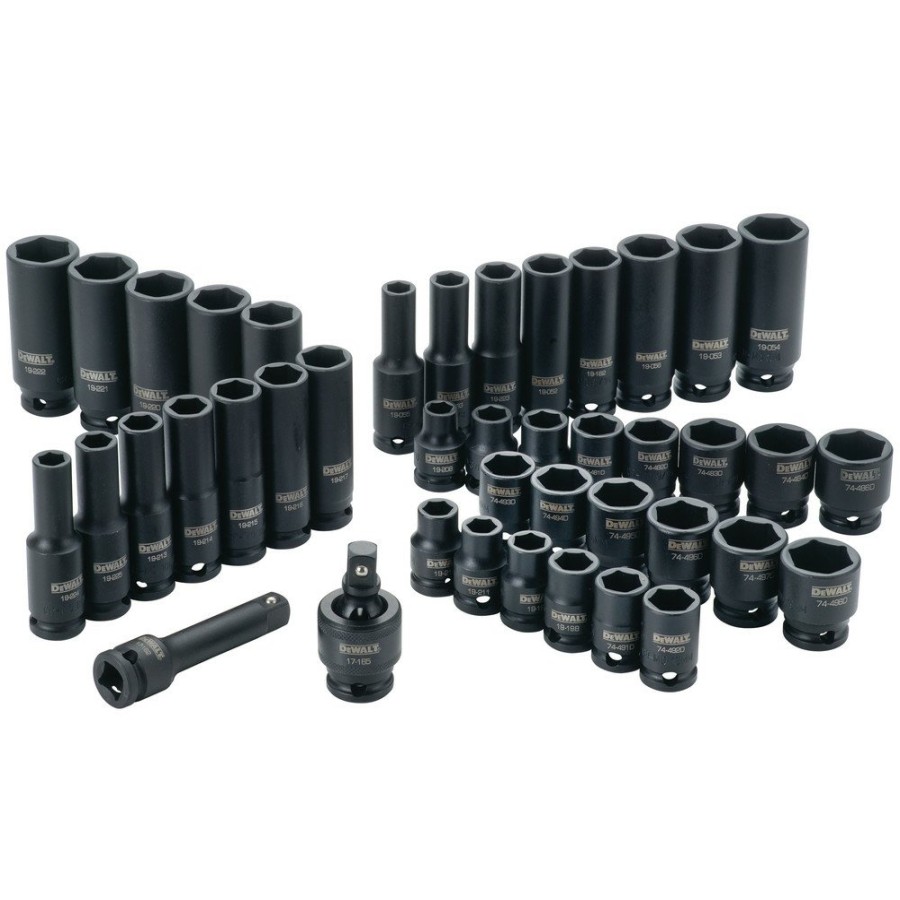 Power Tool Accessories Dewalt Sockets | Dewalt Dwmt19248 42-Piece 6-Point 3/8 In. Drive Combination Impact Socket Set