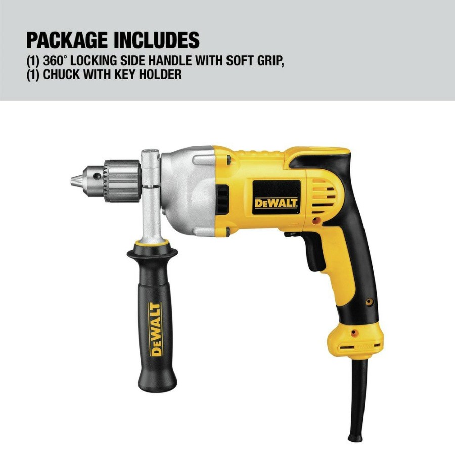 Power Tools Dewalt Drill Drivers | Dewalt Dwd210G 120V 10 Amp Vsr Pistol Grip 1/2 In. Corded Drill