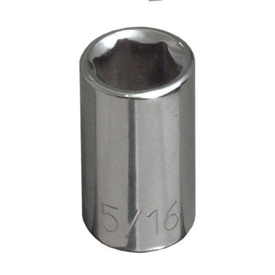 Power Tool Accessories Klein Tools Sockets | Klein Tools 65604 5/16 In. Standard 6-Point Socket 1/4 In. Drive