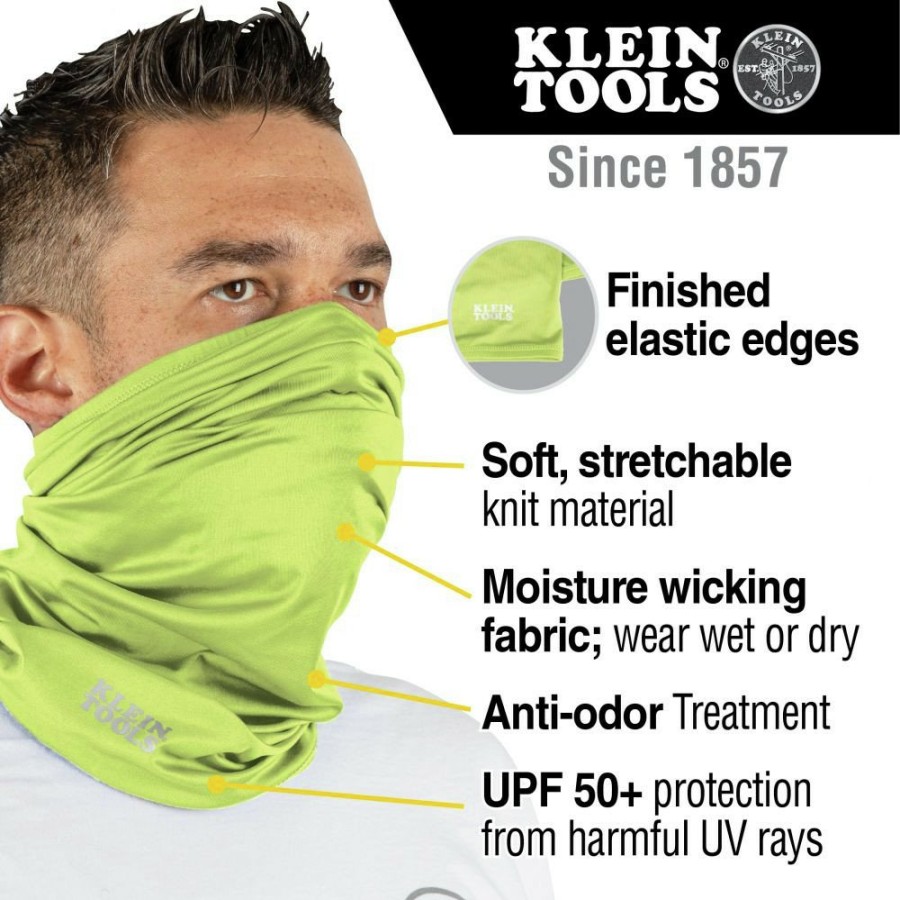 Clothing And Gear Klein Tools | Klein Tools 60465 Neck And Face Cooling Band - High-Visibility Yellow